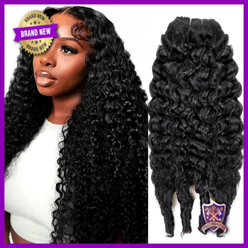 Real Human Hair Clip-In Extensions Remy Brazilian Curly Full Head Set